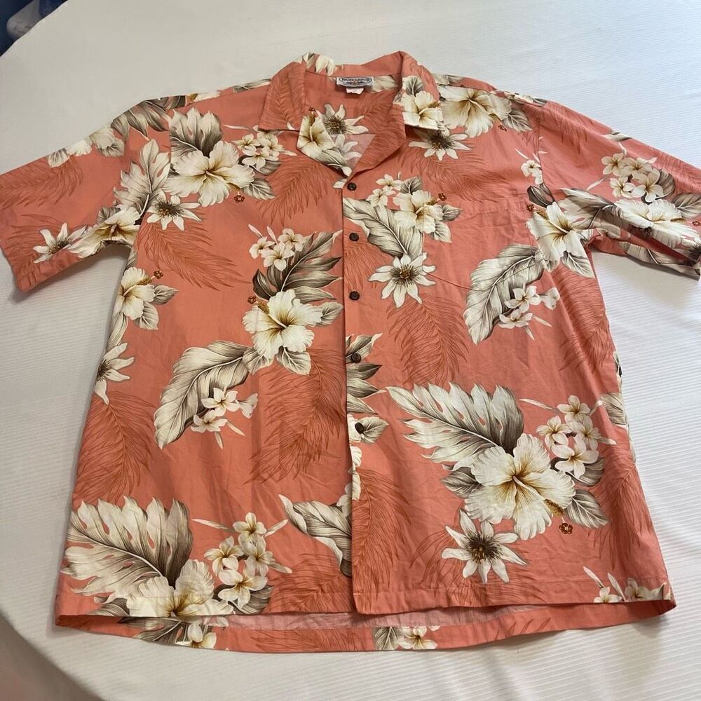 Pacific Legend Floral Short Sleeve Button Up Shirt Size 2XL